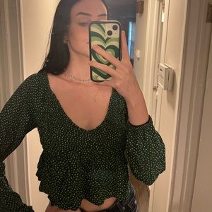Pacsun green babydoll shirt